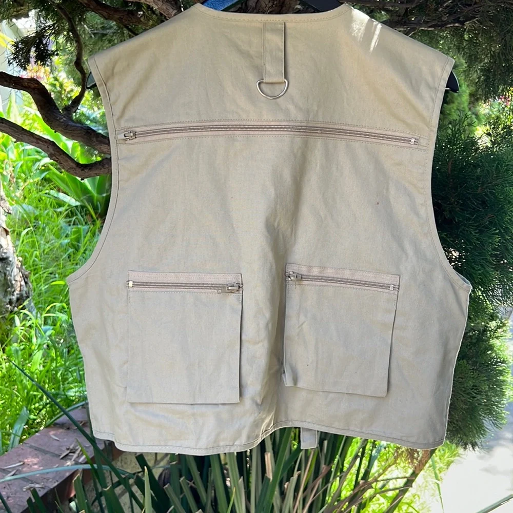 Crystal River Mens‎ size M fishing utility vest tan